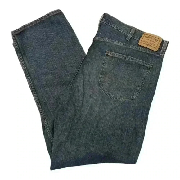 Levi Strauss Signature Gold Men's W42 L32 Relaxed Str. Leg Jeans - Picture 1 of 7